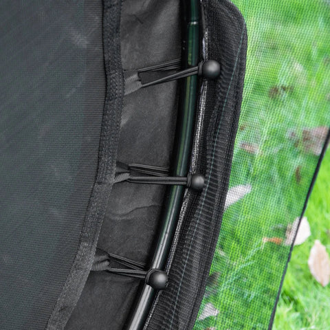 Rootz Trampoline Voor Kinderen - Fitness Trampoline Met Veiligheidsnet - Randafdekking - Rubberen Touw - Binnen - Buiten - Springen - Tuin Trampoline - Staal - Blauw