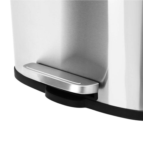 Rootz Prullenbak - Prullenbak - Prullenbak Met Soft Close Functie - Keukenprullenbak - Afvalbak - Stijlvolle Keukenvuilnisbak - Staal - Kunststof - Zilver - 35 x 23,8 x 63 cm (B x H x D)