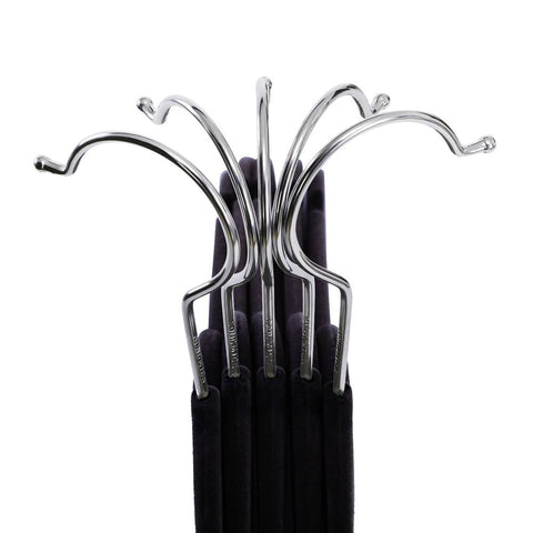 Rootz Hanger - Velvet Hanger - Clothes Hanger - Set Of 20 Hanger - Coat Hanger - Garment Hanger - Clothing Hanger - ABS (Plastic)/Velvet - Black - 45 x 23.5 x 0.6 cm (W x H x D)