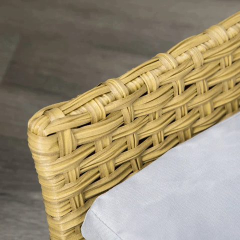 Rootz Rotan Dierensofa - Rotan Hondensofa - Hondenmand - Hondenbed - Met Kussen - Kattenbed - Kattensofa - Geweven Dierensofa - Weerbestendig - Geel - 84 x 53 x 25 cm