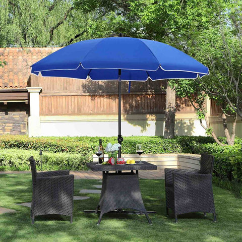 Rootz Parasol - Folding Parasol - Beach Umbrella - Outdoor Parasol - Balcony Parasol - Garden Parasol - Sunshade Parasol - Umbrella Parasol - Beach Parasol - Market Parasol - Blue