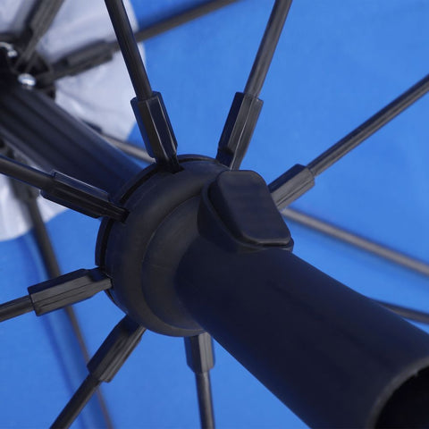 Rootz Parasol - Folding Parasol - Beach Umbrella - Outdoor Parasol - Balcony Parasol - Garden Parasol - Sunshade Parasol - Umbrella Parasol - Beach Parasol - Market Parasol - Blue