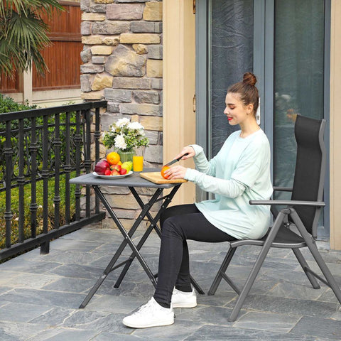 Rootz Tuinstoel - Comfortabele Tuinstoel - Buitenstoel - Terrasstoel - Rotan Tuinstoel - Loungestoel - Tuinfauteuil - Zwart - 56 x 70 x 106 cm (L x B x H)