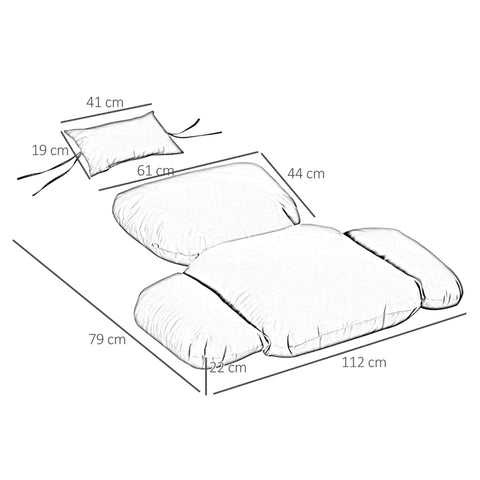 Rootz Zitkussen - Zitkussen Voor Hangstoel - Donkergrijs - 112 x 79 x 22 cm