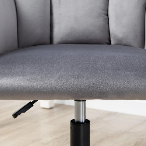 Rootz Office Chair - 5 Wheels - Height Adjustable - Modern Design - Grey - 58cm x 58.5cm x 86cm