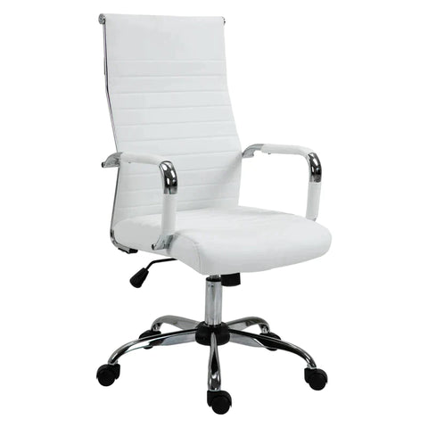 Rootz Office Chair - Desk Chair - Swivel Chair - Work Chair - White - 54 cm x 62 cm x 114 cm