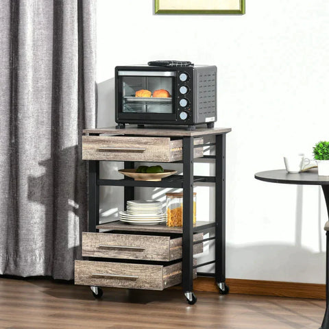 Rootz Kitchen Trolley - Serving trolley - Kitchen Cart - Rollable Kitchen Trolley