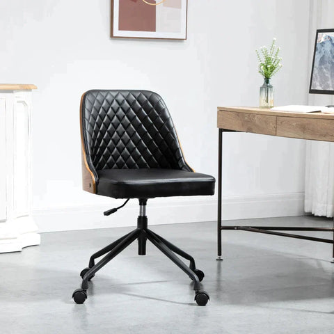 Rootz Bürostuhl – Schreibtischstuhl – Drehstuhl – Home-Office-Stuhl – höhenverstellbar – Schwarz – 48,5 x 54,5 x 81–87 cm