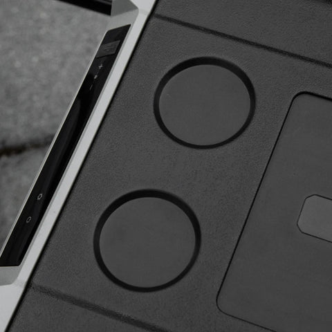 Rootz Portable Fridge - Car Fridge - Fridge - Camping Fridge - Travel Fridge - Cool Box - 40l With Led Lighting - With Handles Transport - Grey/Black