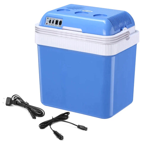 Rootz Cool Box - Car Fridge - Cool Box - Mini Fridge - Portable Mini Fridge - Car Mini Fridge - Camping Fridge - ABS/Aluminum - Blue - 40 x 30 x 43 cm