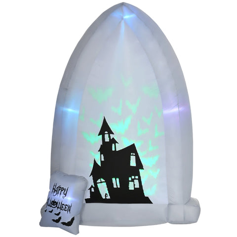 Rootz Gravestone - Inflatable Garden Decoration - Halloween Decoration With Light Projection And Blower - 1.50 x 0.90 x 2.10 m