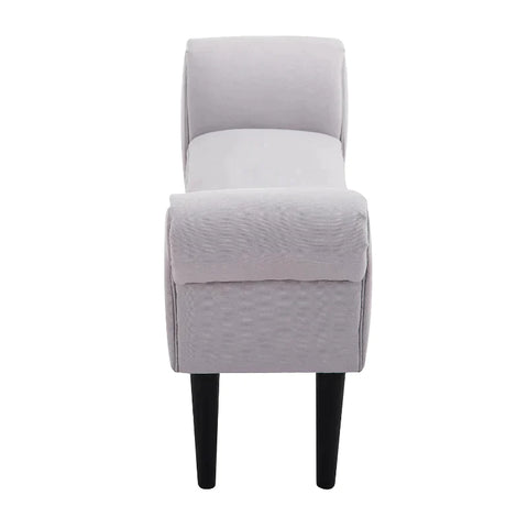 Rootz Bedroom Bench - Bench Seat - Upholstered Bench - MDF Foam - Grey - 102 x 31 x 51 cm