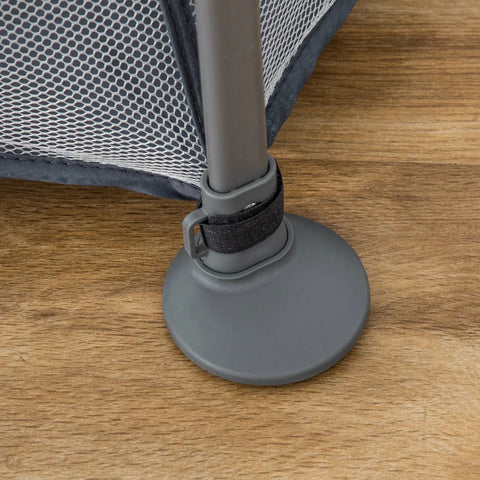 Rootz Baby Playpen - Playpen - Foldable Portable - Oxford Cloth, Plastic - Grey - 134 cm x 134 cm x 83 cm