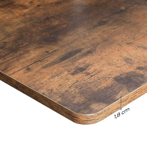 Rootz Tischplatte – Tischplatte für elektrischen Schreibtisch – Tischoberfläche – Holztischplatte – rechteckige Tischplatte – Restauranttischplatte – Bartischplatte – Tischplattendesign – Braun – 140 x 70 x 1,8 cm (L x B x H)