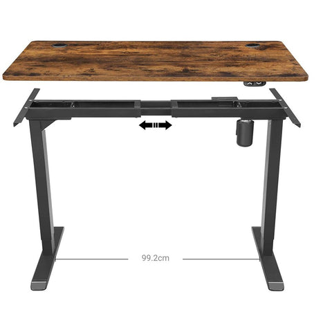 Rootz Tischplatte – Tischplatte für elektrischen Schreibtisch – Tischoberfläche – Holztischplatte – Glastischplatte – Outdoor-Tischplatte – Bartischplatte – Tischplattenersatz – Braun – 120 x 60 x 1,8 cm (L x B x H)