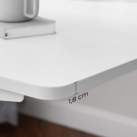 Rootz Tischplatte – Schreibtischplatte – elektrische Schreibtischplatte – Tischplatte für elektrischen Schreibtisch – Weiß – 140 x 70 x 1,8 cm