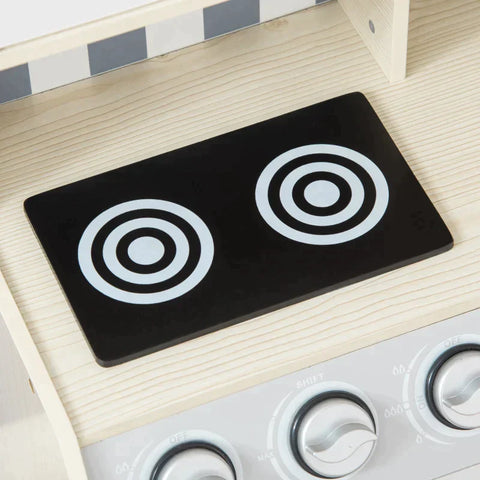 Rootz Children's Kitchen Playset - Children's Kitchen - Wooden Kitchen - Kitchen Toys - 54.5 x 29 x 80 cm