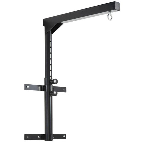 Rootz Punching Bag Holder - Wall Holder - Punching Bag Sandbag Holder - Height Adjustable - Black - 40cm x 63cm x 57-81cm