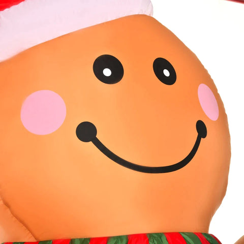 Rootz Gingerbread Man - Inflatable Gingerbread Man - Christmassy Gingerbread Man - Yellow - 170 x 65 x 240 cm