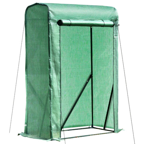 Rootz Greenhouse - Foil Greenhouse - Mini Greenhouse - Portable Greenhouse - Steel/PE Plastic - Green - 100x50x150cm