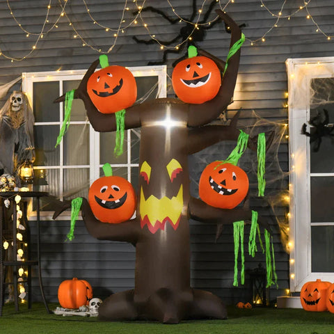 Rootz Halloween Boom - Halloween Pompoenboom - Halloween Opblaasbaar - 180x80x240cm