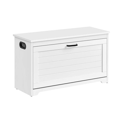Rootz Shoe Cabinet - Shoe Bench - Shoe Cabinet With Cap - Wooden Shoe Cabinet - Chipboard - White - 80 x 30 x 46 cm
