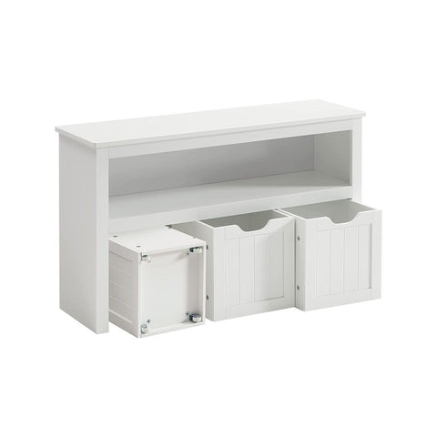 Rootz Storage Cabinet - Child Storage Cabinet - Toy Cabinet - Cabinet - Kids' Cabinet - Child Storage Cabinet - Playroom Cabinet - White - 102 x 30 x 60 cm