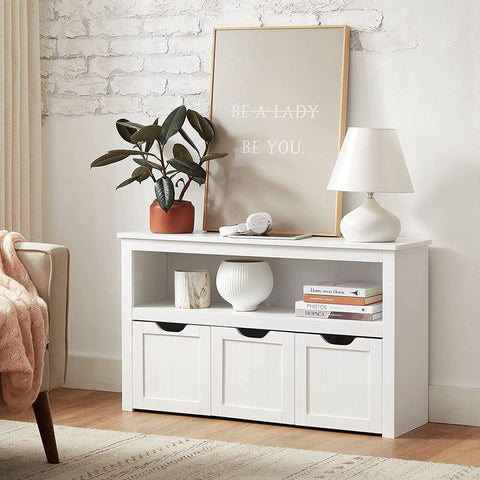 Rootz Storage Cabinet - Child Storage Cabinet - Toy Cabinet - Cabinet - Kids' Cabinet - Child Storage Cabinet - Playroom Cabinet - White - 102 x 30 x 60 cm