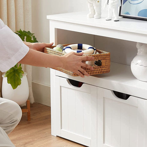 Rootz Storage Cabinet - Child Storage Cabinet - Toy Cabinet - Cabinet - Kids' Cabinet - Child Storage Cabinet - Playroom Cabinet - White - 102 x 30 x 60 cm