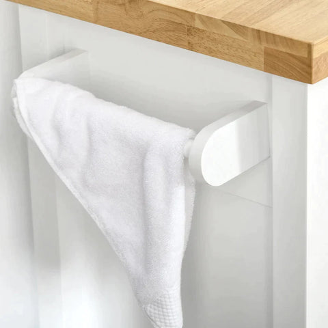 Rootz Kitchen Trolley - Rolling Kitchen Trolley With Storage Shelf - Wheels - Smooth Top - White - 63.5 cm x 40 cm x 90 cm