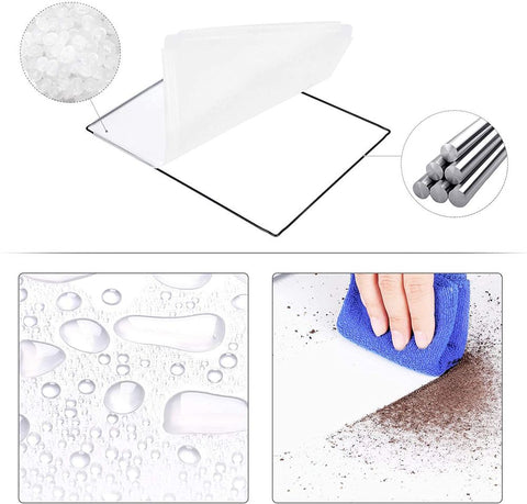 Rootz Haustierkäfig – Haustierkäfig für kleine Tiere – Hundekäfig – Katzenkäfig – tragbarer Haustierkäfig – zusammenklappbarer Haustierkäfig – Kunststoff-Haustierkäfig – drinnen – draußen – Haustiergehege – Weiß – 143 x 108 x 92 cm (L x B x H)