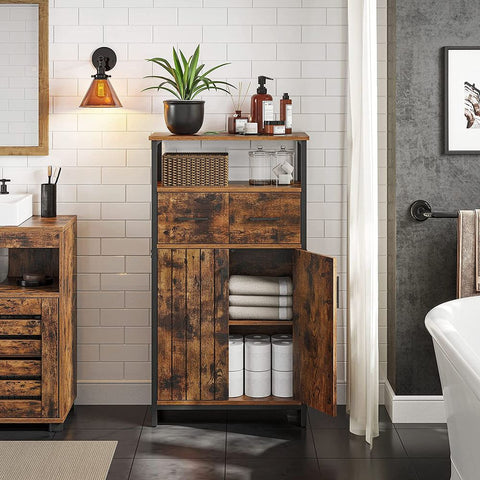 Rootz Storage Cabinet - Wooden Storage Cabinet - Bathroom Cabinet - Multi-purpose Storage Cabinet - Cabinet