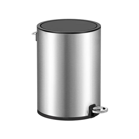 Rootz Cosmetic Bin - Opbergbakken - 3 liter Cosmetic Bin - Binnenemmer Met Handvat - Bin- Kleine Cosmetic Bin - Mini Prullenbak - Zilver-Zwart - 23,8 x 18,8 x 25,7