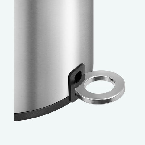 Rootz Cosmetic Bin - Opbergbakken - 3 liter Cosmetic Bin - Binnenemmer Met Handvat - Bin- Kleine Cosmetic Bin - Mini Prullenbak - Zilver-Zwart - 23,8 x 18,8 x 25,7