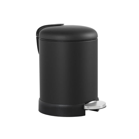 Rootz Trash Can With Black Inner Bucket - Trash Bin - Soft Close Function - Kitchen Garbage Bin - Compact Garbage Bin - Steel - Black - 16.8 x 24.2 x 24.3 cm (L x W x H)
