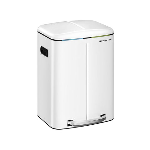 Rootz Mülleimer – Mülleimer – Abfalleimer – Mülleimer – Recycling-Behälter – Outdoor-Mülleimer – Innen-Mülleimer – Küchen-Mülleimer – Büro-Mülleimer – Weiß – 44,5 x 36 x 60 cm (L x B x H)