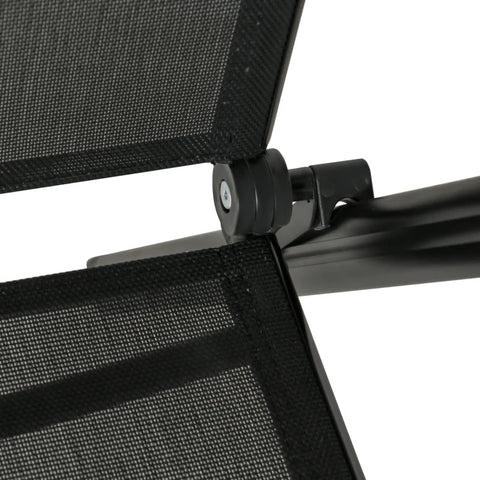 Rootz Klappstuhl – Gartenstuhl – Camping-Ausflugsstuhl – 2-teiliger Gartenstuhl – Aluminium – Schwarz – 71,5 cm × 68 cm × 109 cm