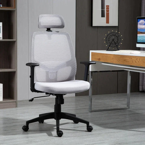 Rootz Bürostuhl – Heimbürostuhl – Schreibtischstuhl – Computerstuhl – Grau – 68 x 64 x 113–121 cm