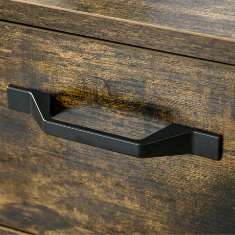 Rootz Console Table With 2 Drawers - Industrial Style - Living Room - Bedroom - Rustic Brown - 110 cm x 40 cm x 80 cm