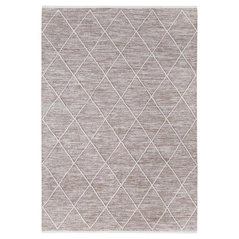 Rootz Vloerkleed Katoen - Vloerkleed Pad - Tapijt Katoen - Mat Katoen - Vloerkleed - Vloerkleed - Katoen - Bruin - 200 x 140 x 0,7 cm