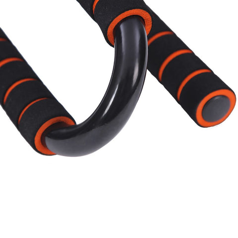 Rootz Push-up handgrepen - 2 stalen push-up stangen - oefenhandvatten - draagbare push-up handvatten - fitness push-up handvatten - krachttraining - zwart + oranje - 19,5 x 10,5 x 13,5 cm (b x h x d)