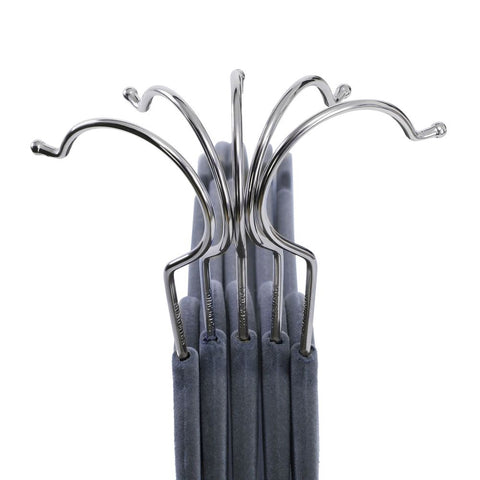 Rootz Hanger - Velvet Hanger - Clothes Hanger - Set Of 100 Hangers - Coat Hanger - Garment Hanger - Clothing Hanger - Plastic Hanger - ABS (Plastic)/Velvet - Light Grey - 45 x 23.5 x 0.6 cm