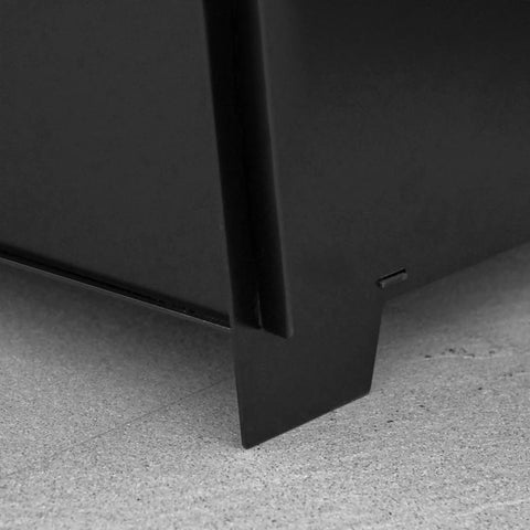 Rootz Fire Bowl - Removable - Pluggable - Fire Pit For Garden - Camping - BBQ - Steel -  Black - 50 x 50 x 30 cm