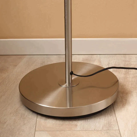 Rootz Arc Lamp - Floor Lamp - Cylindrical Lampshade - Metal Frame - Round Base - Living Room - Bedroom - Study - 90 cm x 38 cm x 183 cm