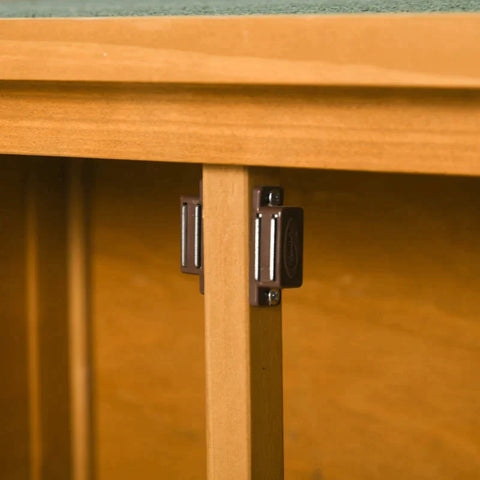 Rootz Garden Shed - Wooden Garden Storage Shed - Fir Tool Cabinet - Organizer With Shelves - Double Door - Asphalt Roof - Natural - 110 x 55 x117 cm