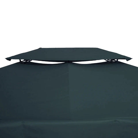 Rootz Replacement Roof - Gazebo Roof - Metal Gazebo - Garden Gazebo - Party Tent - Garden Tent - Charcoal Grey - 3x3 m