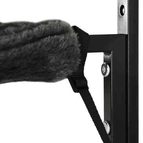 Rootz Cat Climbing Wall - Climbing Wall - 1 Hammock - 2 Platforms - Black/Natural - 35cm x 31cm x 35cm