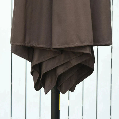 Rootz Parasol - Sun umbrella - Patio Umbrella - Parasol umbrella - Metal/Polyester - Brown