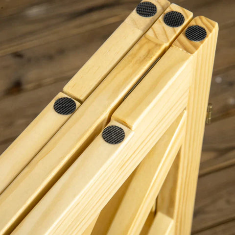 Rootz Barrier Gate - Dog Barrier Gate - Wooden Door Gate - 3 Panel Free Standing Hinged - With Rubber Bumpers Pine - Pine Wood - Natural Wood - 181 x 35 x 76cm