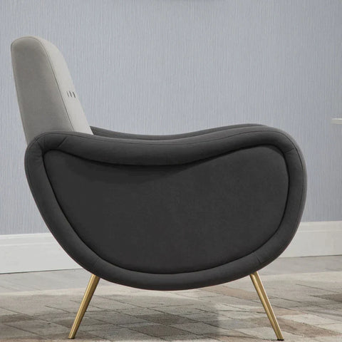 Rootz-Sessel – Einzelsessel – luxuriöser Sitz – Wohnzimmer – Schlafzimmer – Ankleidezimmer – Grau – 72 cm x 81 cm x 86 cm